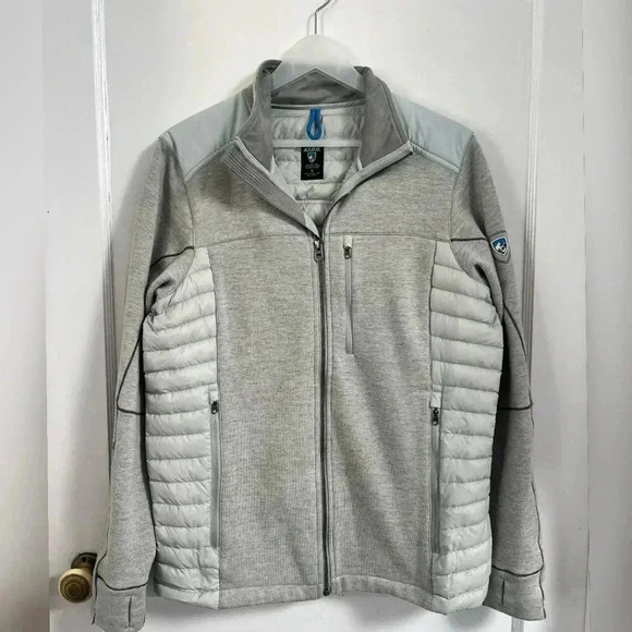 Kuhl Alskar Goose Down Insulated Virgin Wool Full Zip Jacket Gray Size S - Picture 1 of 6